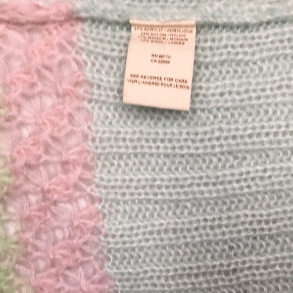 FREE PEOPLE NWOT PRETTY  BUTTON FRONT HIGH NECK SWEATER CARDIGAN - Picture 8 of 9